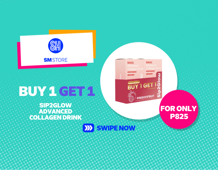 SMMR | SM STORE | SIP 2 GLOW ADVANCED COLLAGEN DRINK FOR ONLY P825