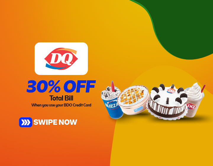 Enjoy a 30% Discount with your BDO Credit Card