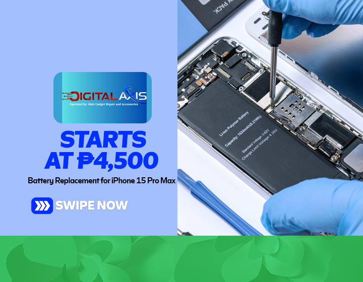 Battery Replacement for iPhone 15 Pro Max starts at P4,500