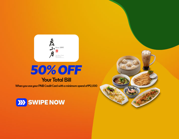 50% Off on your Bill when you use your PNB Credit Card
