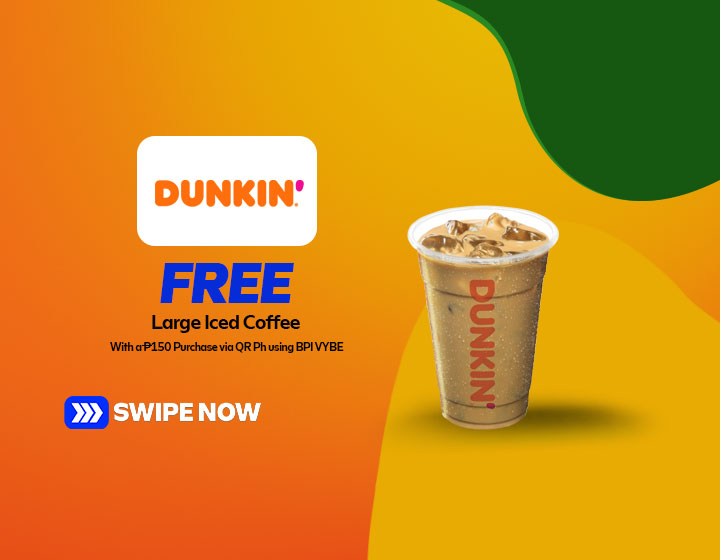 Free Large Iced Coffee with a P150 Purchase using QR Ph