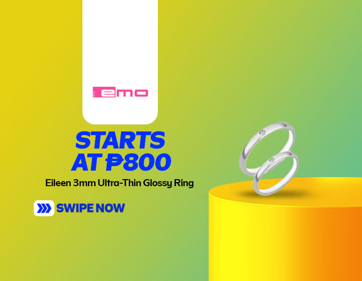 Eileen 3mm Ultra-Thin Glossy Ring with 1 Mini Cubic Zirconia starts at P800