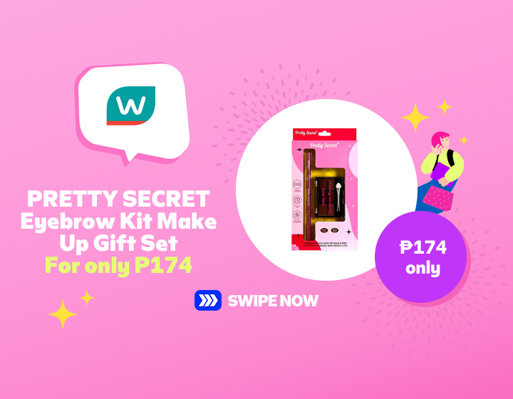 SMMR | WATSONS | PRETTY SECRET EYEBROW KIT MAKE UP GIFT SET FOR ONLY P174