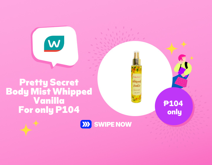 SMMR | WATSONS | PRETTY SECRET BODY MIST WHIPPED VANILLA FOR ONLY P104