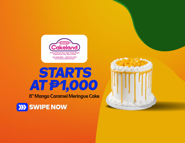 8" Mango Caramel Meringue Cake starts at P1,000