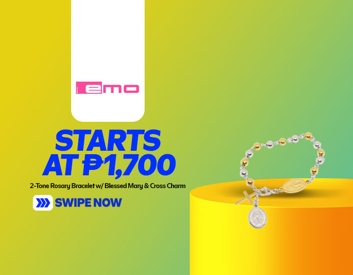 ESBL 8987 2-Tone Rosary Bracelet w/ Blessed Mary & Cross Charm starts at P1,700