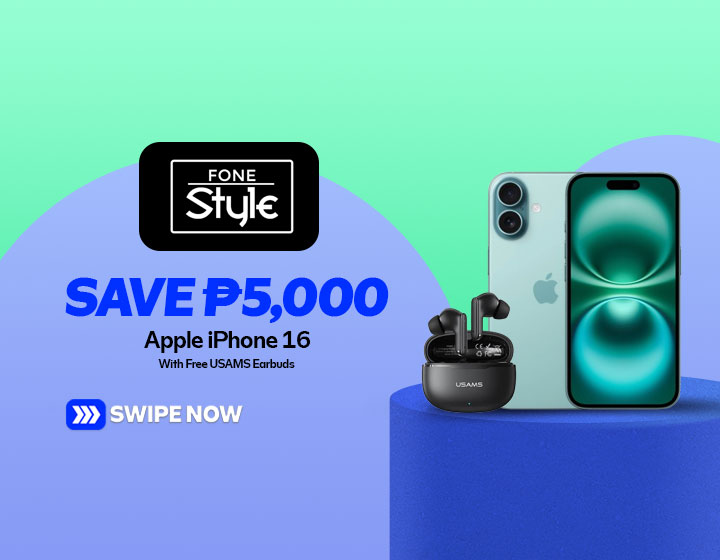 Save P5,000 plus Free USAMS Earbuds with your Apple iPhone 16