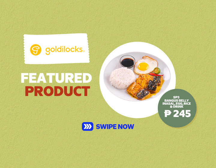 FEATURED PRODUCT on GOLDILOCKS SP3  BANGUS BELLY INASAL, EGG, RICE & DRINK  