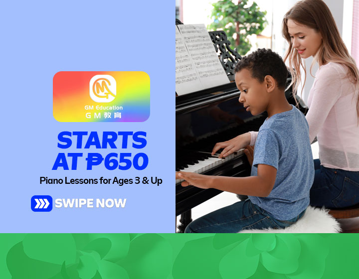 Piano Lessons for Ages 3 & Up starts at P650 per Session 
