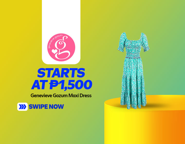 Genevieve Gozum Maxi Dress Calico Daisies Layers starts at P1,500