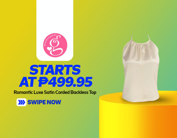 Romantic Luxe Satin Corded Backless Top starts at P499.95