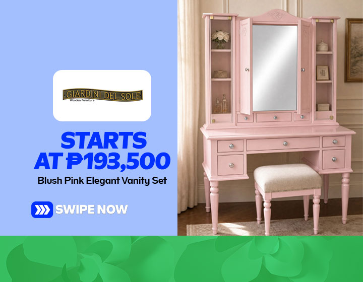 Blush Pink Elegant Vanity Set starts at P193,500