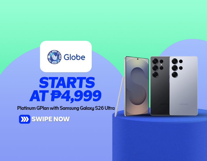 Platinum GPlan with Samsung Galaxy S26 Ultra starts at P4,999