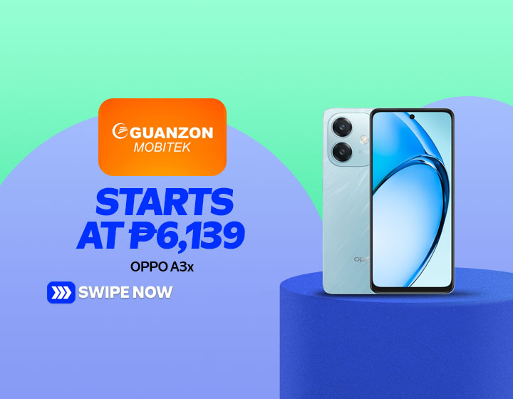 OPPO A3x 4+128GB starts at P6,139