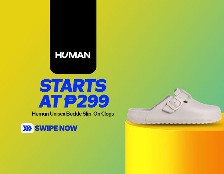 HUMAN Unisex Buckle Slip-On Clogs start at P299