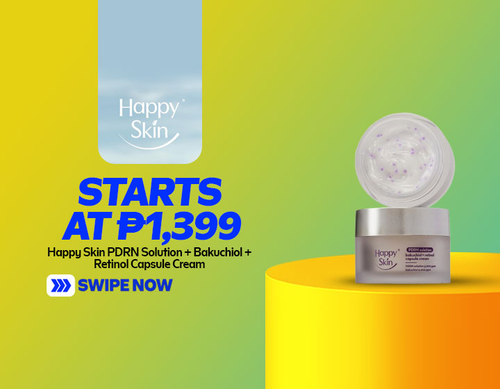 Happy Skin PDRN Solution + Bakuchiol + Retinol Capsule Cream starts at P1,399