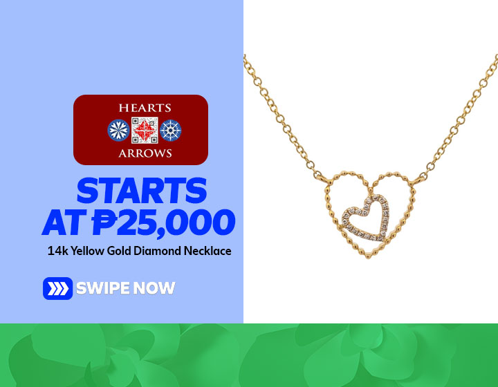 14k Yellow Gold with Diamond Necklace WB DN 9817997 starts at P25,000