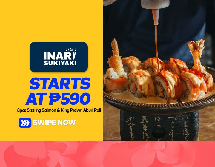 Sizzling Salmon & King Prawn Aburi Roll - 8 Pieces starts at P590