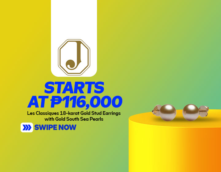 Les Classiques 18-karat Gold Stud Earrings with Two Gold South Sea Pearls starts at P116,000