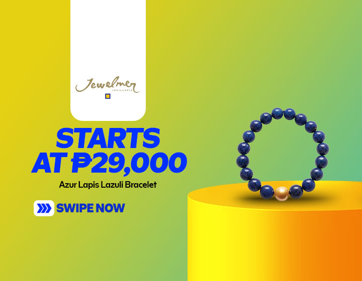 Azur Lapis Lazuli Bracelet with One South Sea Pearl starts at P29,000