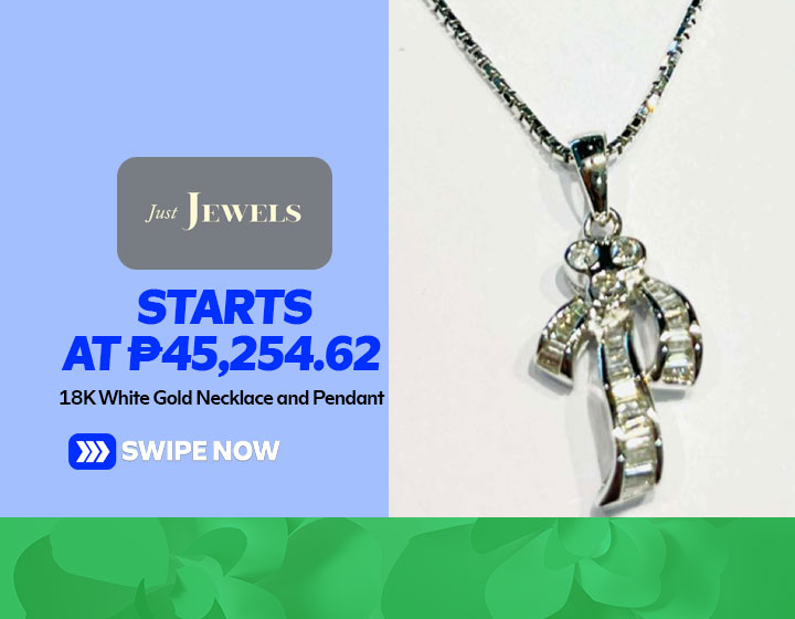 18K White Gold Necklace and Pendant EL25-P03444 starts at P45,254.62