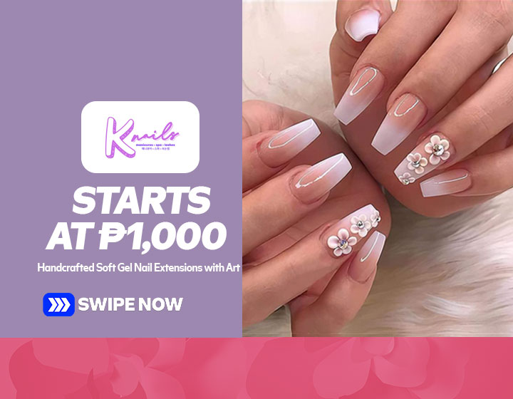 Handcrafted Soft Gel Nail Extensions with Art starts at P1,000