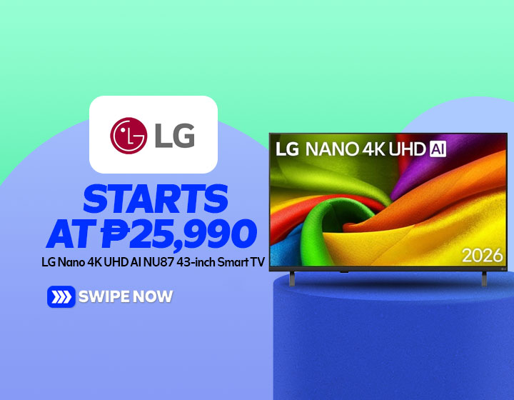 LG NANO 4K UHD AI NU87 43-inch Smart TV 2026 starts at P25,990