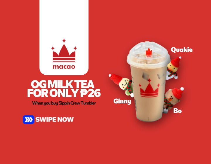 Get OG Milk Tea for only P26 when you purchase Sippin Crew tumbler