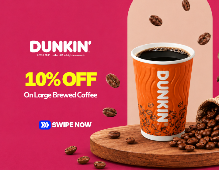 10% Off on Large Brewed Coffee