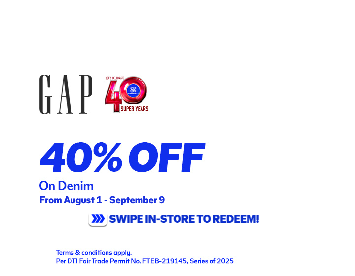 40% off denim