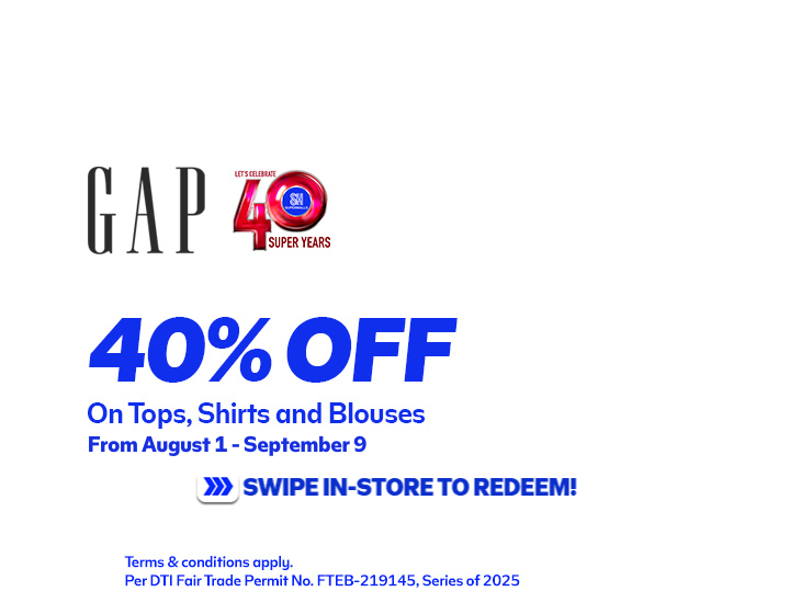 40% off pants and dresses