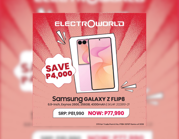 Save P4,000 on Samsung Galaxy Z Flip8
