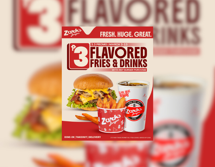 Flavored Fries and Drinks for only ₱3