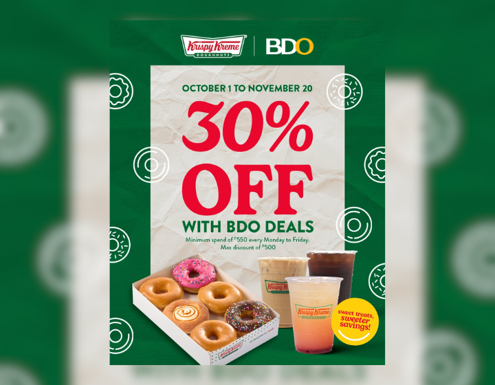 30% OFF with minimum of ₱550 using your BDO Credit Card