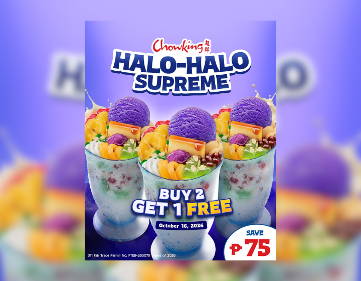 Buy 2 Get 1 FREE Chowking Halo-Halo Supreme