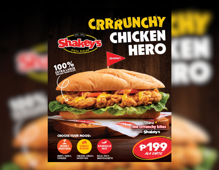 NEW Crrrunchy Chicken Hero Sandwich starts at P199