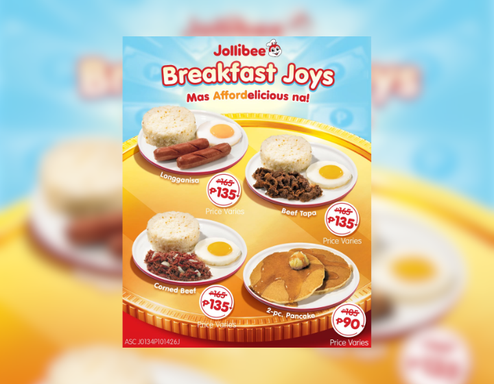 Jollibee Breakfast Joys starts at P90