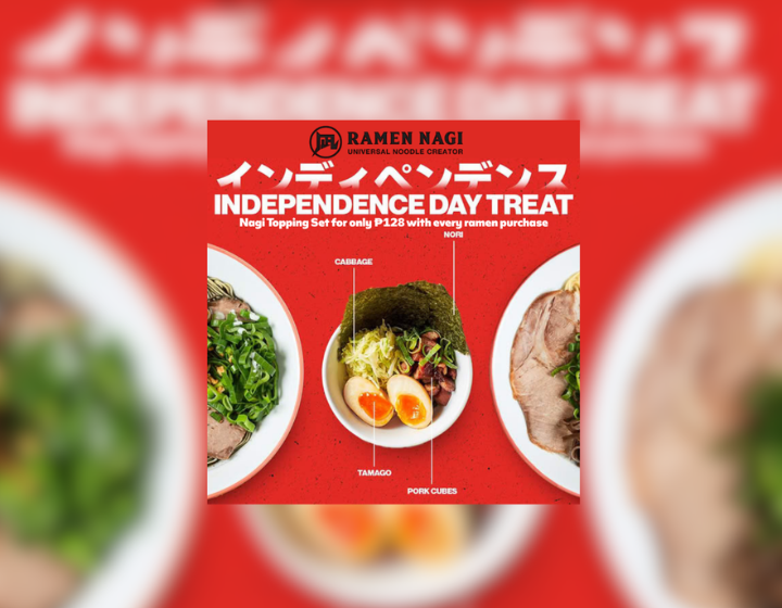 Nagi Topping Set for only ₱128 with every ramen purchase
