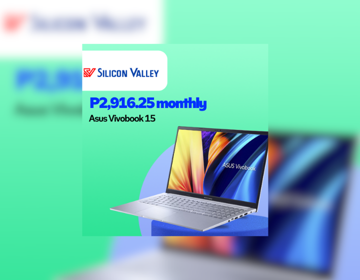 Asus Vivobook 15 for P2,916.25 monthly 