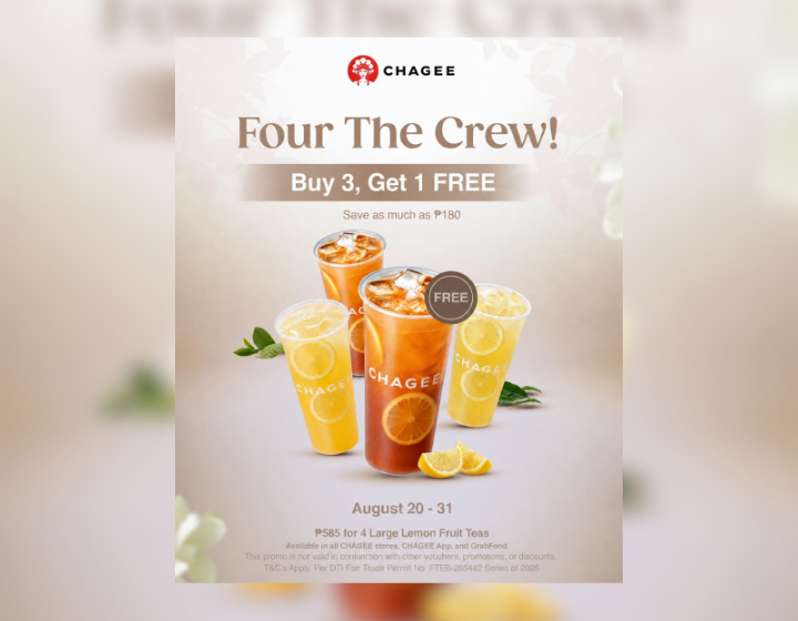 BUY 3, Get 1 FREE with Large Lemon Fruit Tea