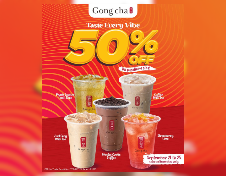 50% OFF on selected Medium drinks