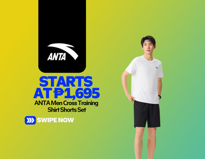 ANTA Men Cross Training Shirt Shorts Set Starting At P1,695