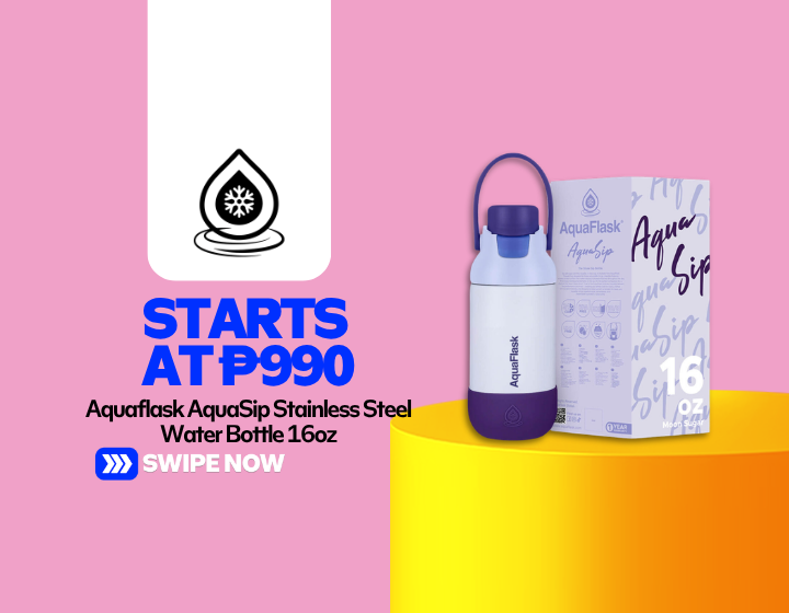 AquaFlask AquaSip Stainless Steel Water Bottle 16oz Starting At P990