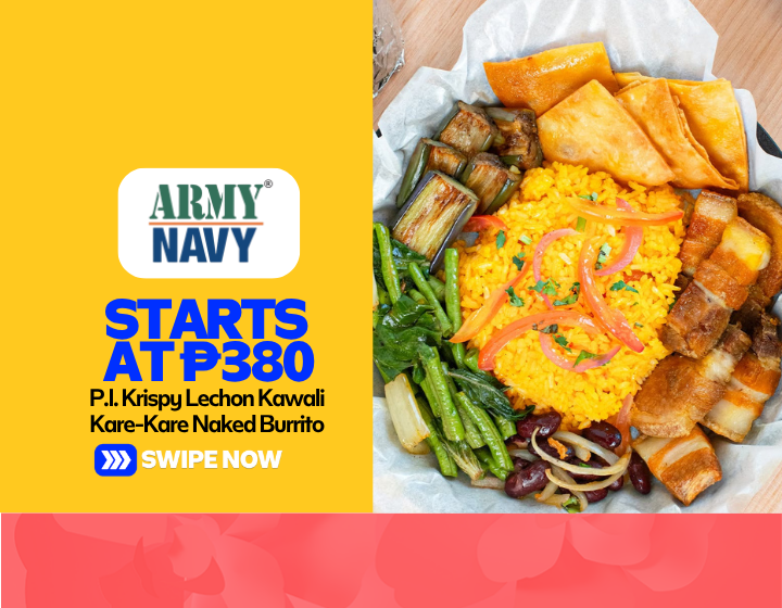 P.I. Krispy Lechon Kawali Kare-Kare Naked Burrito Starting At P380