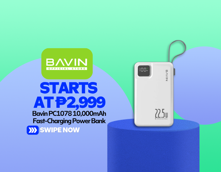 Bavin PC1078 10,000mAh Fast-Charging Power Bank Starting At P2,999