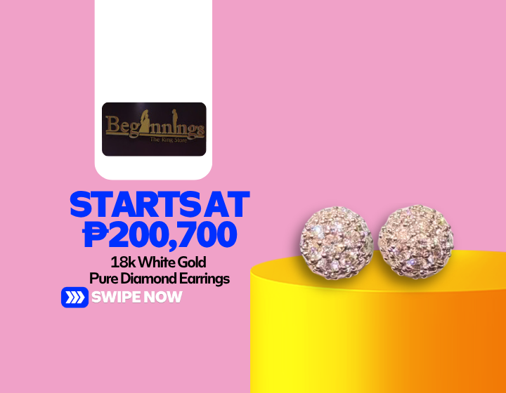 18k White Gold Pure Diamond Earrings Starting At P200,700