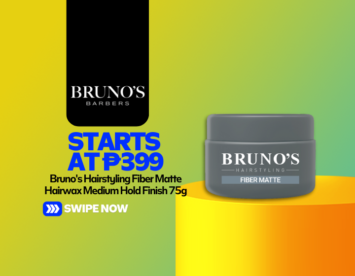 Bruno's Hairstyling Fiber Matte Hairwax Medium Hold Finish 75g Starting At P399