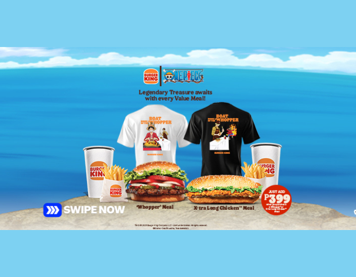 Get One Piece T-shirt with every Whopper Meal or X-tra Long Chicken Meal
