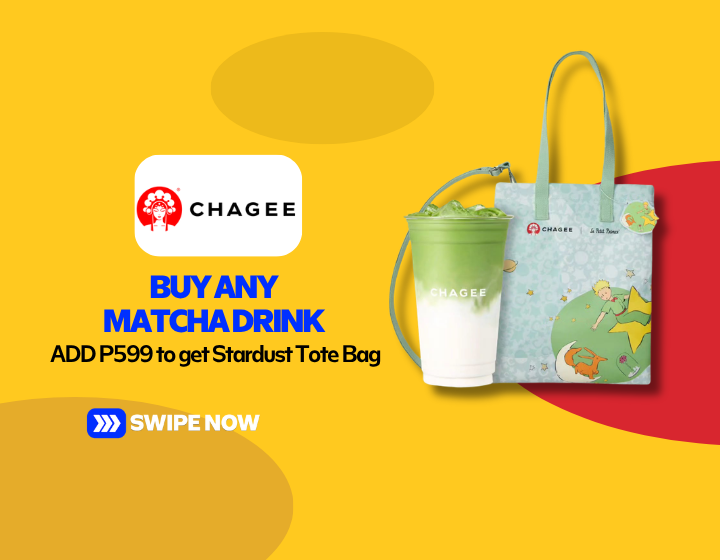 Buy any 1 Matcha Drink and add P599 to get Stardust Tote Bag
