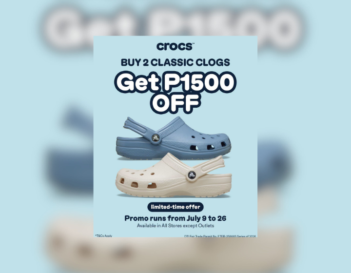 P1,500 OFF when you buy 2 Classic Clogs